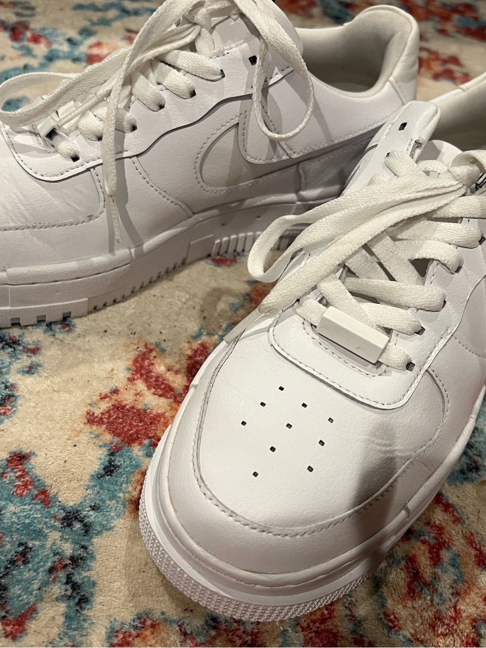 Nike Kids White Low-Top Leather Sneakers